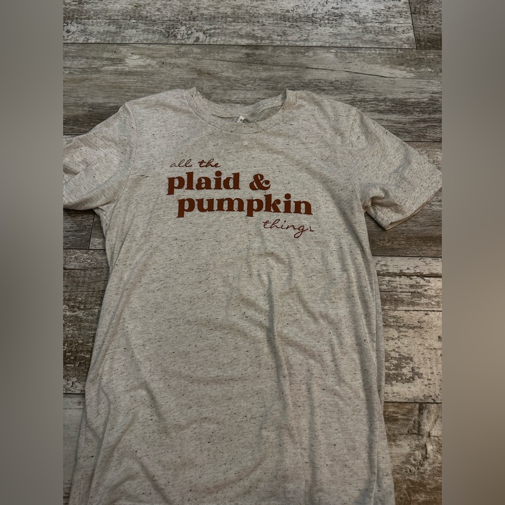 Plaid & Pumpkin Graphic T-Shirt
